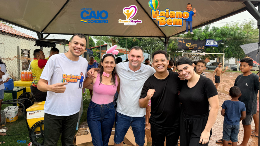 Vereador Caio Cordeiro participa da ação “Baiano do Bem” e leva alegria às crianças do bairro Mapim