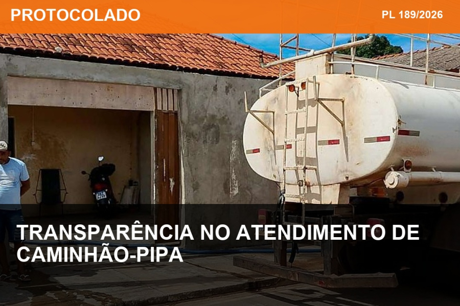 PL 189/2026 - Transparência no atendimento de caminhão-pipa