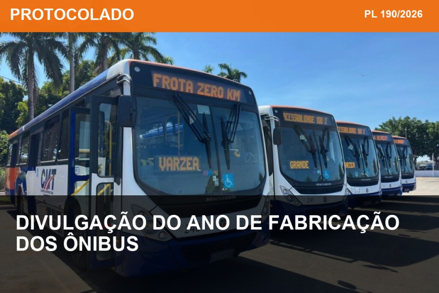 PL 190/2026 - Divulgação do ano de fabricação dos ônibus