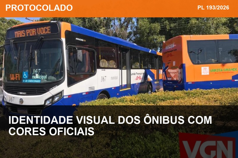 PL 193/2026 - Identidade visual dos ônibus com cores oficiais