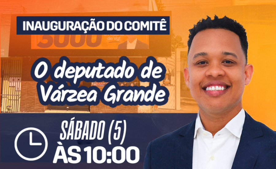 Caio Cordeiro inaugura comitê de campanha neste sábado, em Várzea Grande